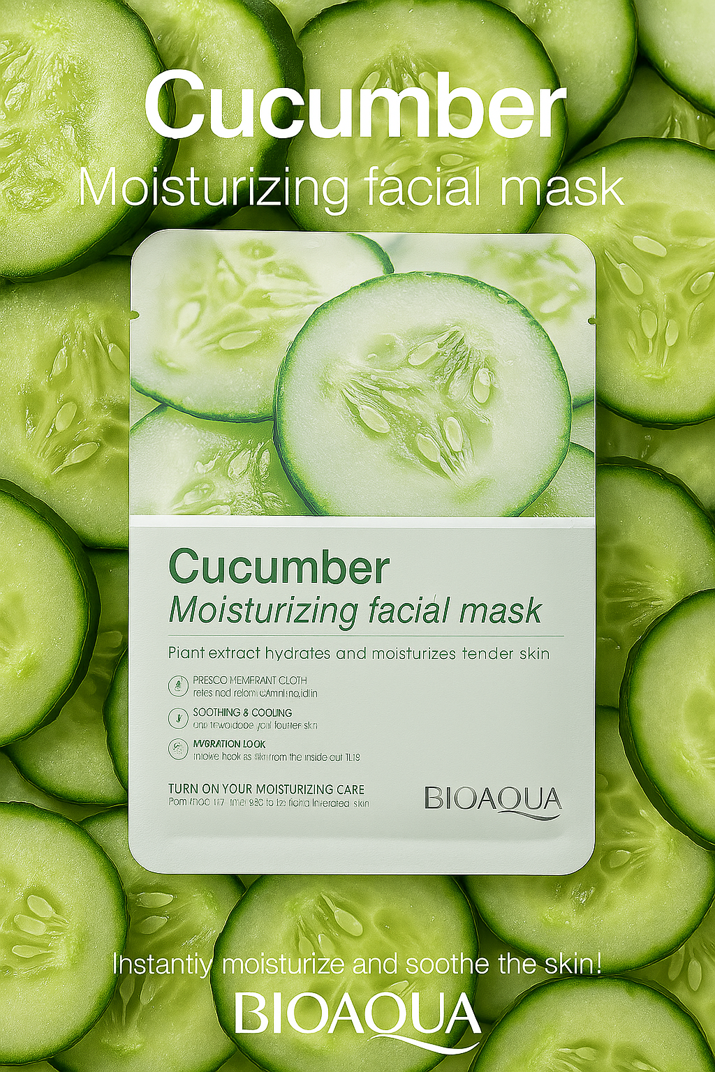 Face Masks- BIOAQUA 15 FLAVOURS (set of 4) (Random)