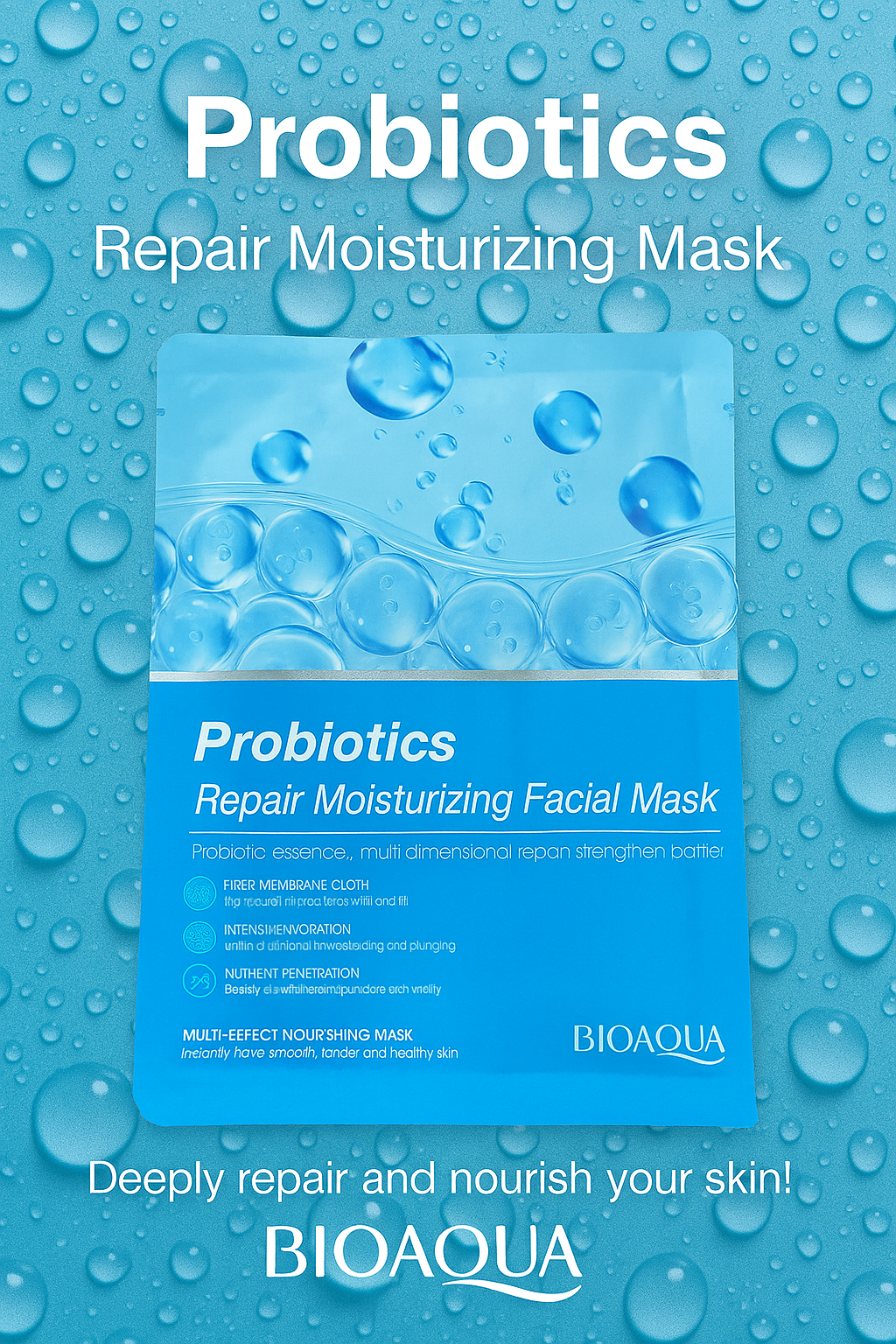 Face Masks- BIOAQUA 15 FLAVOURS (set of 4) (Random)