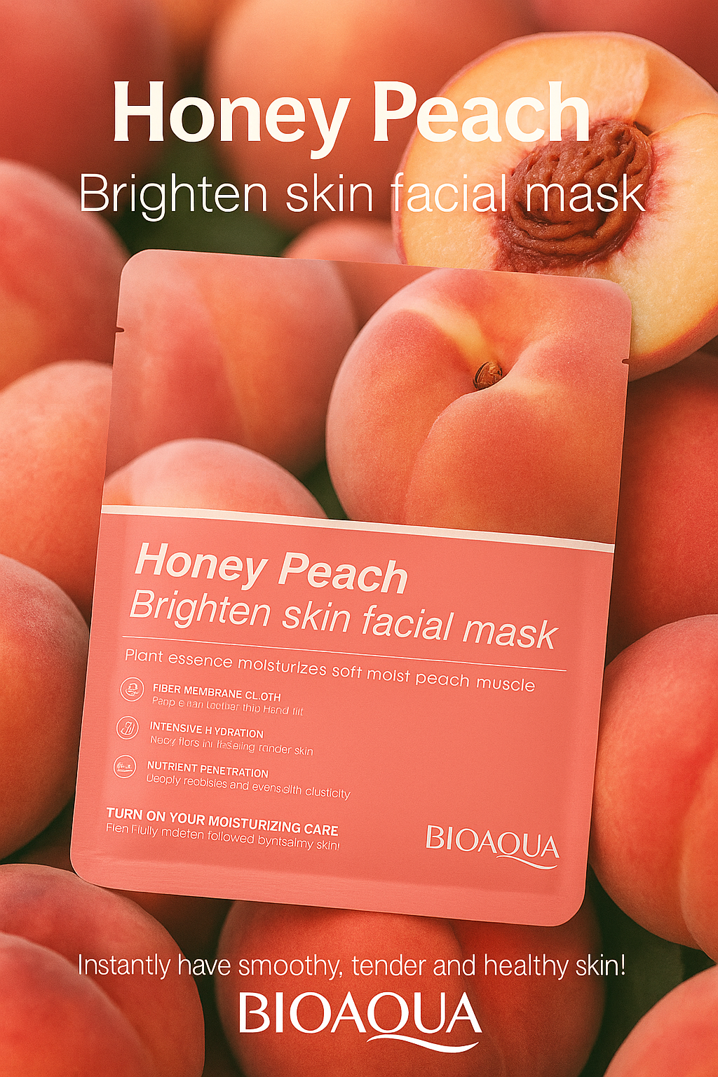 Face Masks- BIOAQUA 15 FLAVOURS  (set of 4) (Random)