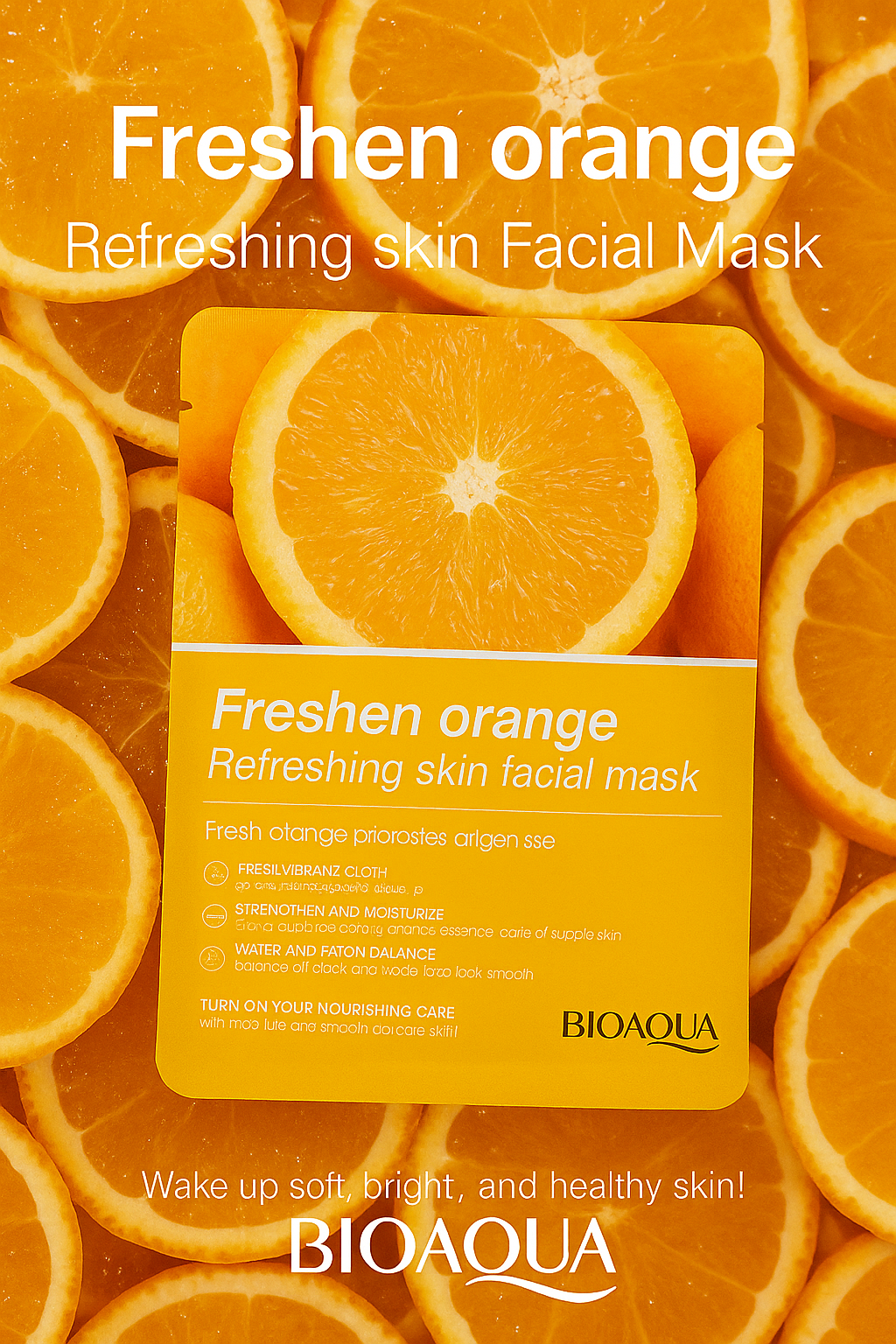 Face Masks- BIOAQUA 15 FLAVOURS  (set of 4) (Random)