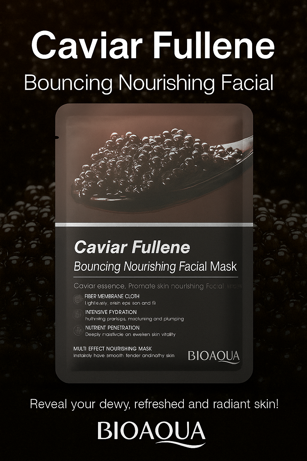 Face Masks- BIOAQUA 15 FLAVOURS  (set of 4) (Random)